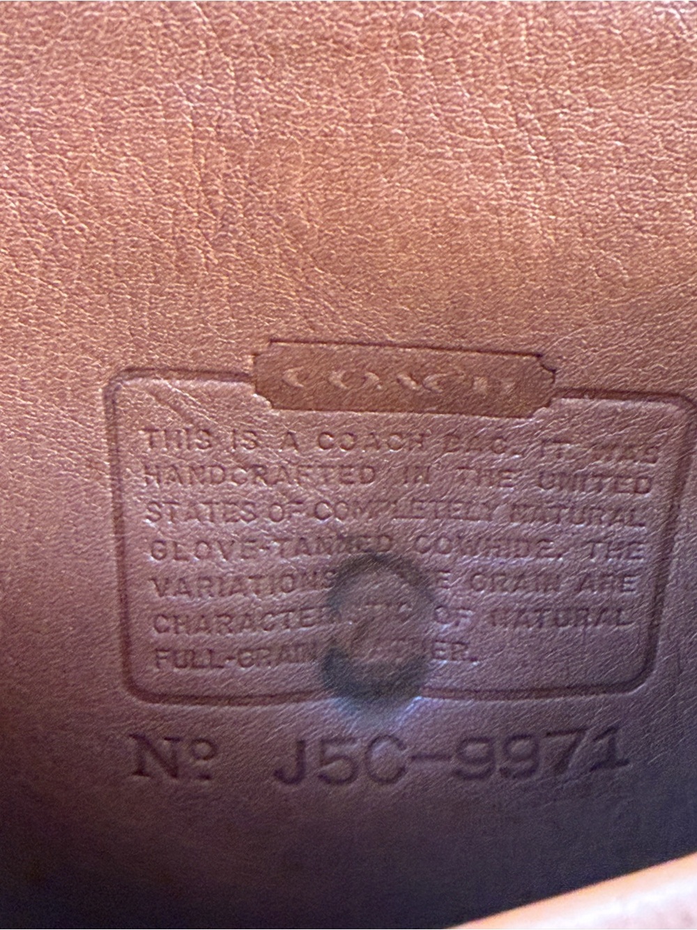 COACH Vintage Clutch Wristlet 9971 British Tan Glovetanned Leather with Hang tag - Picture 7 of 11